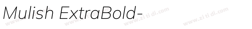 Mulish ExtraBold字体转换